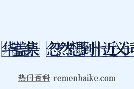 华盖集·忽然想到十近义词是什么意思的图片